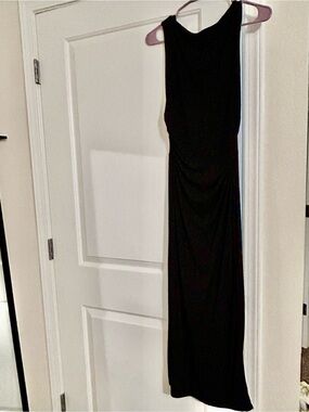 iris Black Backless Maxi Dress